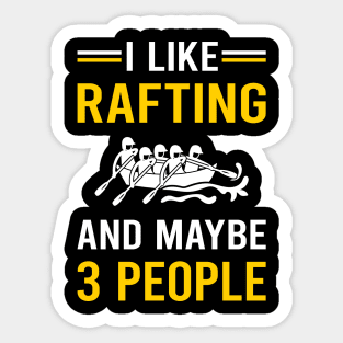 3 People Rafting Sticker